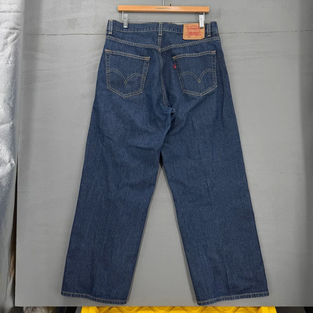 RARE Levi's 599 Giant Fit SilverTab Vintage Blue Jeans Wide Leg Baggy 31 x 30